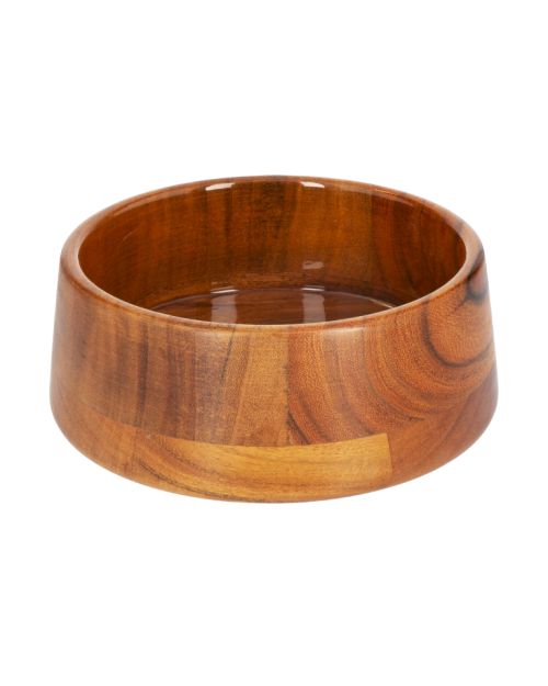 Plato de madera natural para mascota