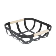 Cesta de frutas con agarradera de madera