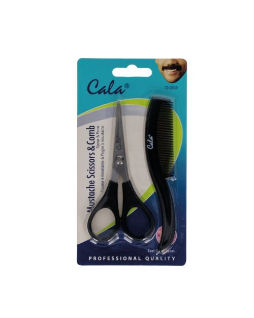Tijera y cepillo para bigote