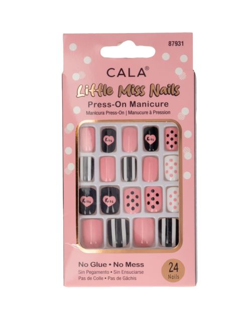 Kit de uñas negro y rosado