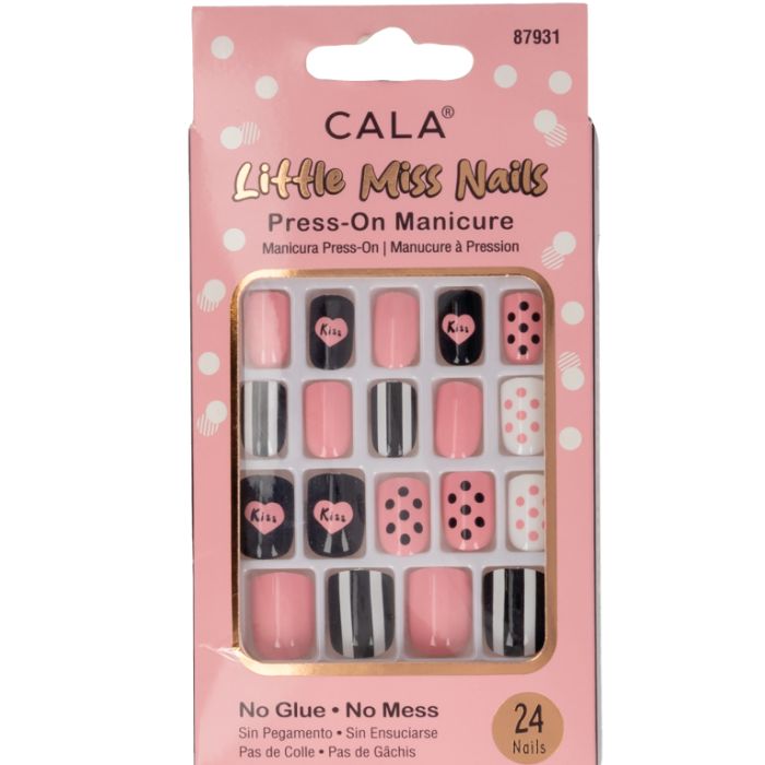 Kit de uñas negro y rosado