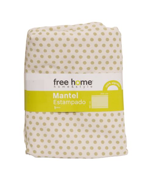 Mantel estampado geométrico Ariel verde