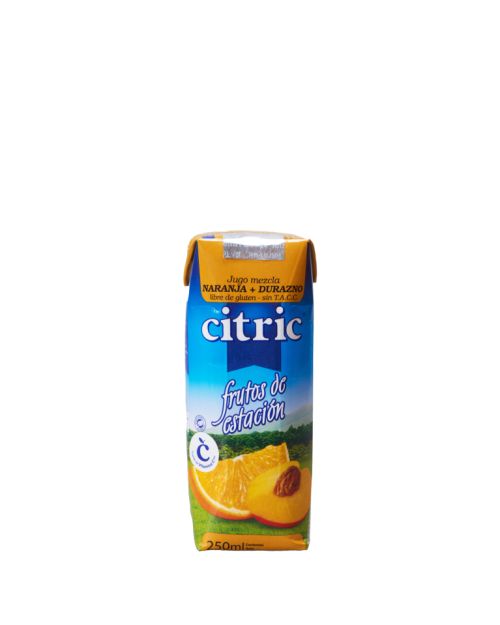Jugo de naranja y durazno