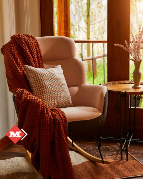 Cobija Throw waffle ladrillo