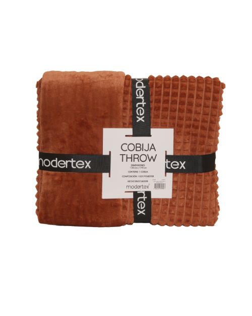 Cobija Throw waffle ladrillo