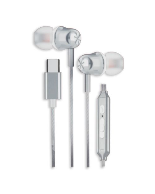 Audífonos blancos con micrófono