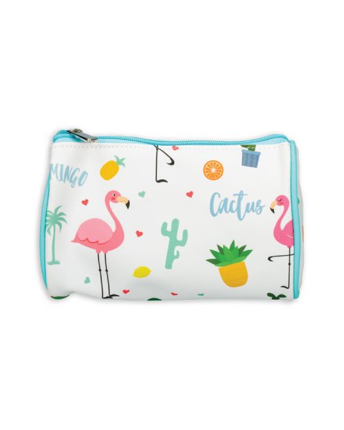 Cosmetiquera diseño flamingo
