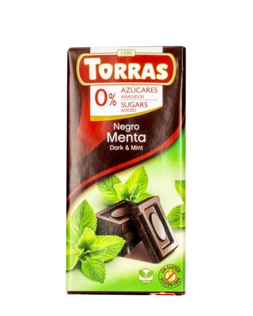 Chocolate negro con menta