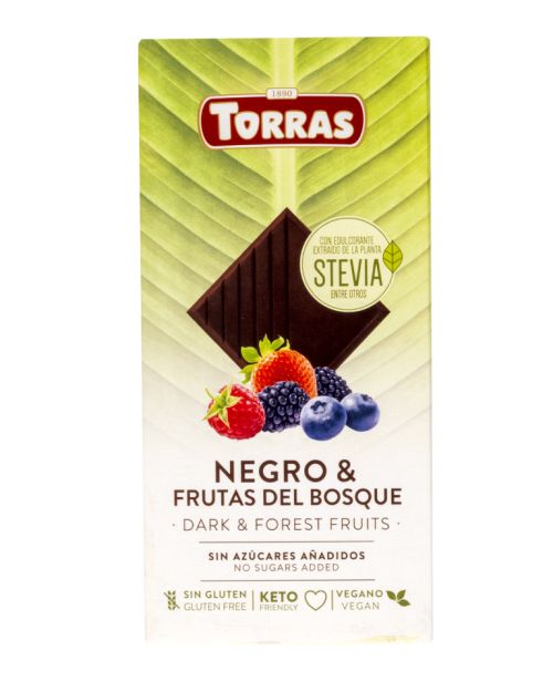 Chocolate negro con frutos del bosque
