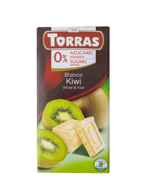 Chocolate blanco con kiwi