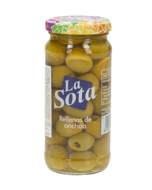 Aceitunas verdes rellenas de anchoa