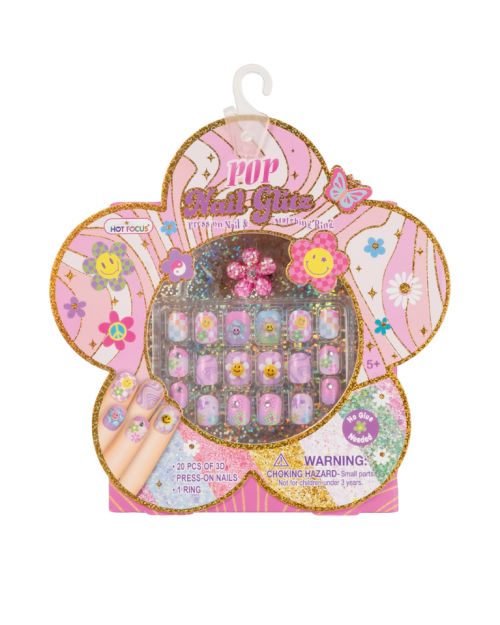 Set de uñas Pop nail glitz flower