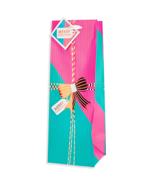 Bolsa de regalo para botella spinner rack estampada