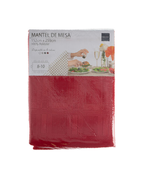 Mantel rectangular rojo