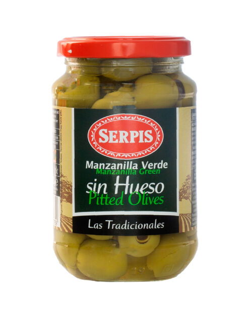 Aceitunas manzanilla verde sin hueso