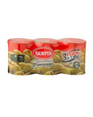 3 pack aceitunas rellenas de pimiento