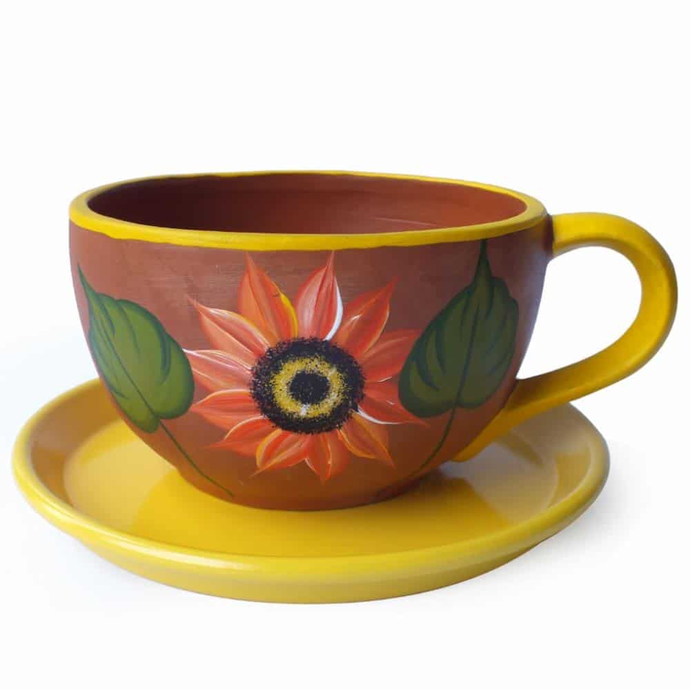 Maceta De Taza Girasol MESTIZA Unidad - Megamaxi