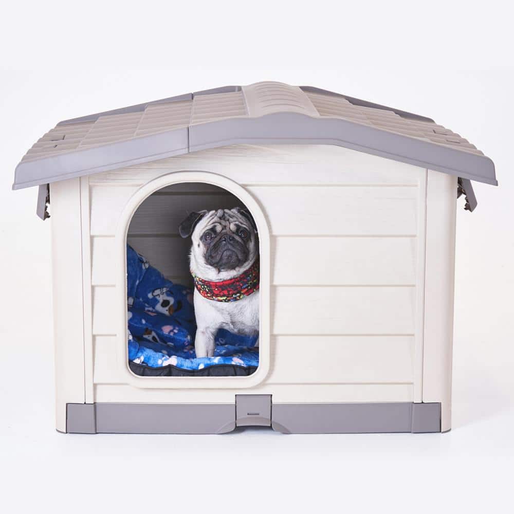 Casa Para Perros Tono Beige BAMA Grande - Megamaxi