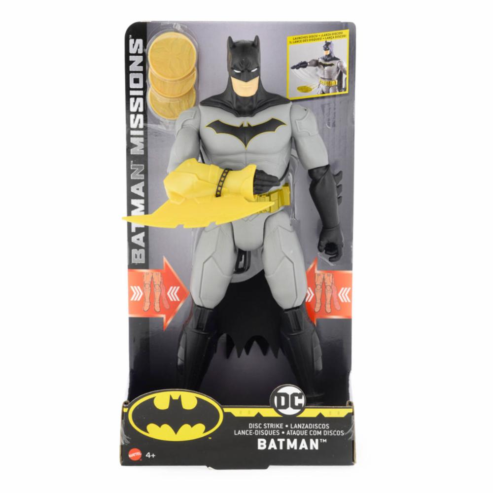 Figura Batman MATTEL Incluye 3 Discos - Megamaxi