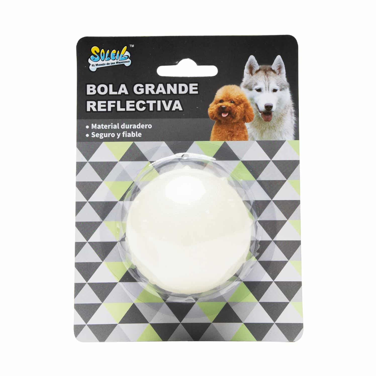 Juguete Para Mascota Bola Grande Reflectiva SOLEIL CHINA Unidad - Megamaxi