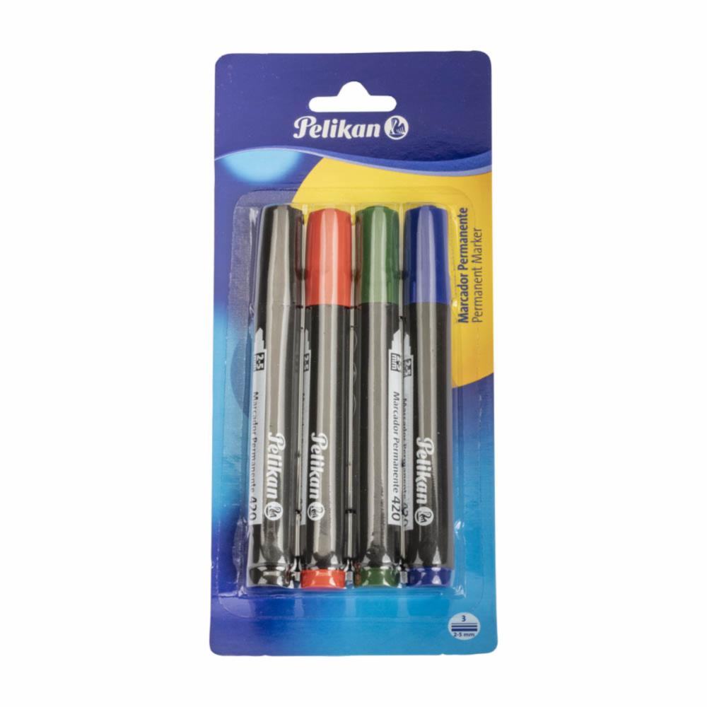 PELIKAN Marcadores escolar de 12 colores punta fina