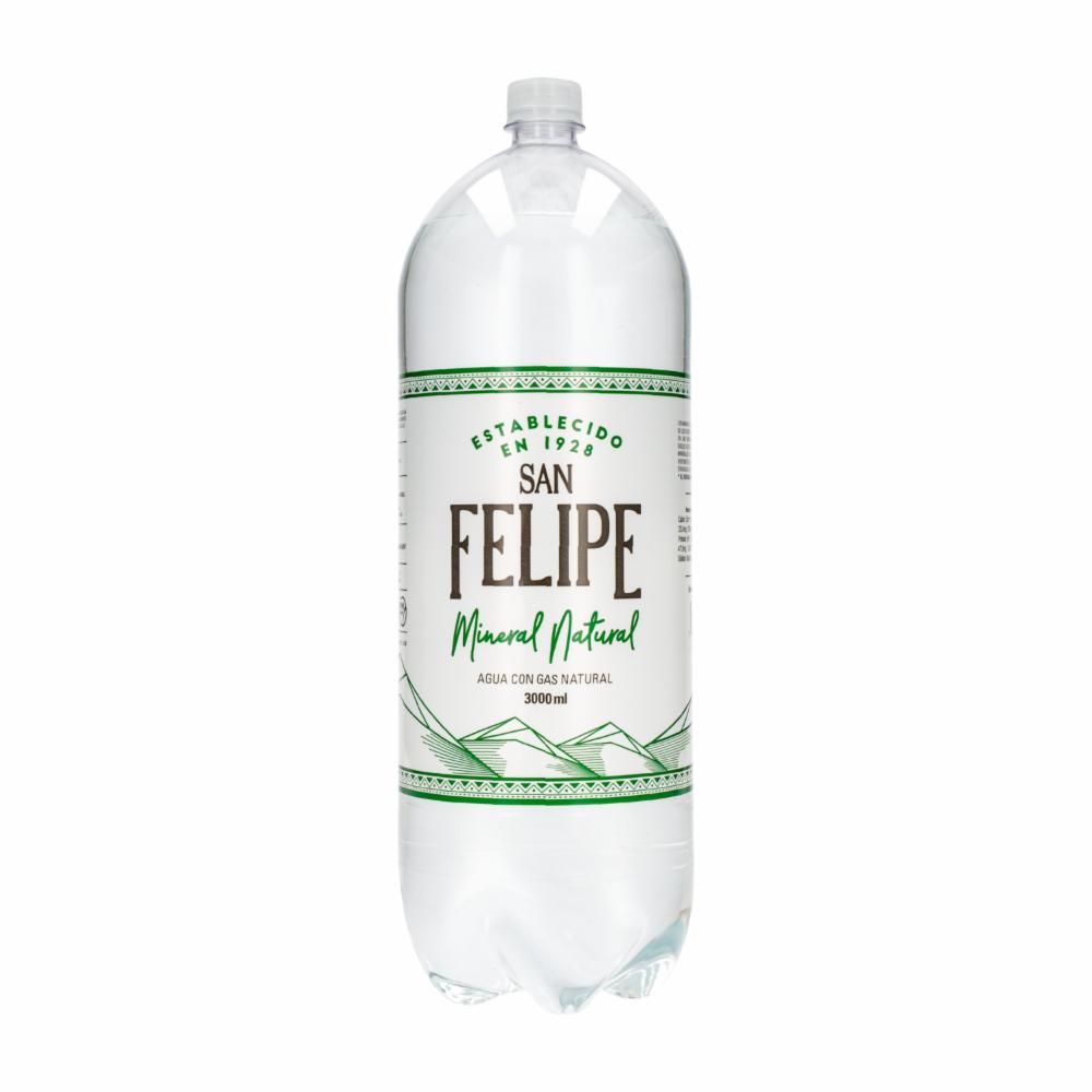 Agua Con Gas Natural SAN FELIPE 3000 Ml - Megamaxi