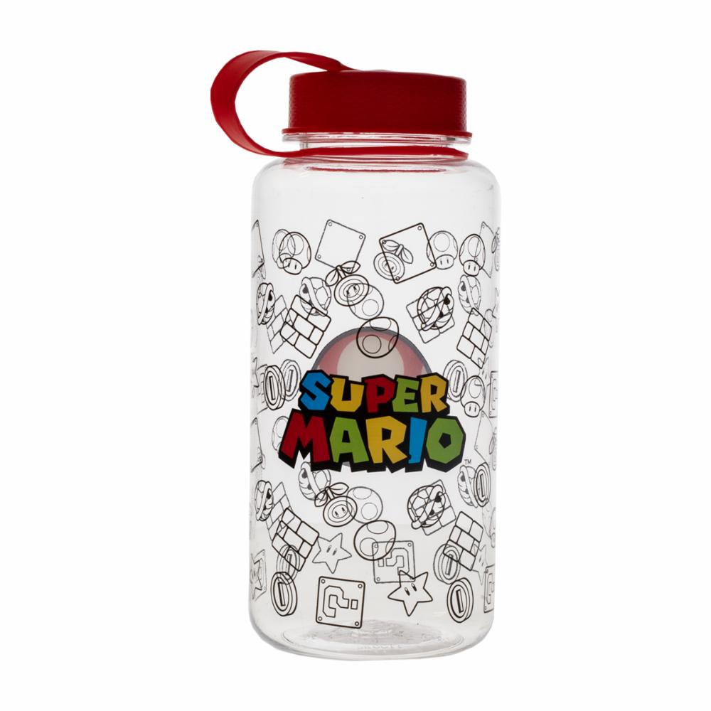 Super Mario, Botella Reutilizable, Sin BPA, Niños, Niñas, Infantil, Color  Rojo, 660 ml. Kiglam