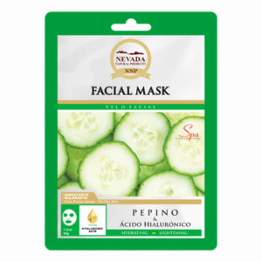 Mascarilla Facial De Con Ácido Hialurónico Pepino Nevada Unidad Megamaxi